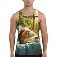 Giroia Lazy Home Style Guinea Pig for Men's Workout Tank Tops