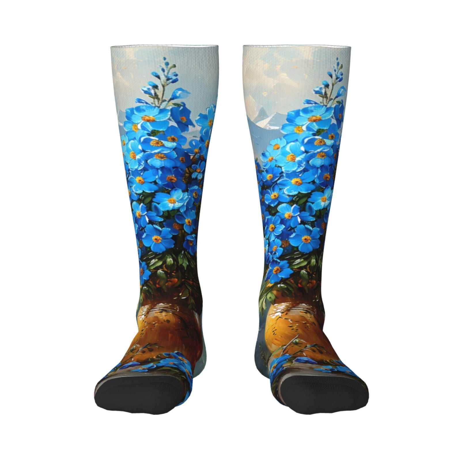 Giroia Mountain Blue Flowers Vase for Stocking Stuffers for Adults