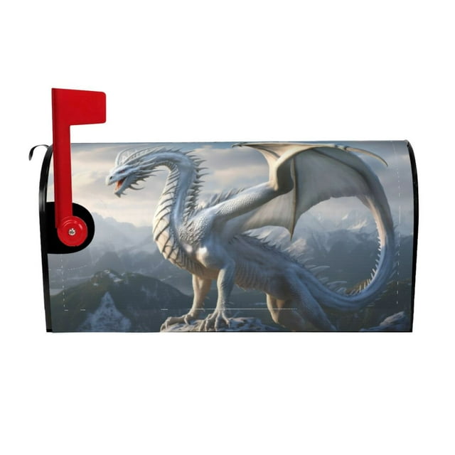 Giroia Mountain White Dragon for Mailbox Covers Mail Box Covers