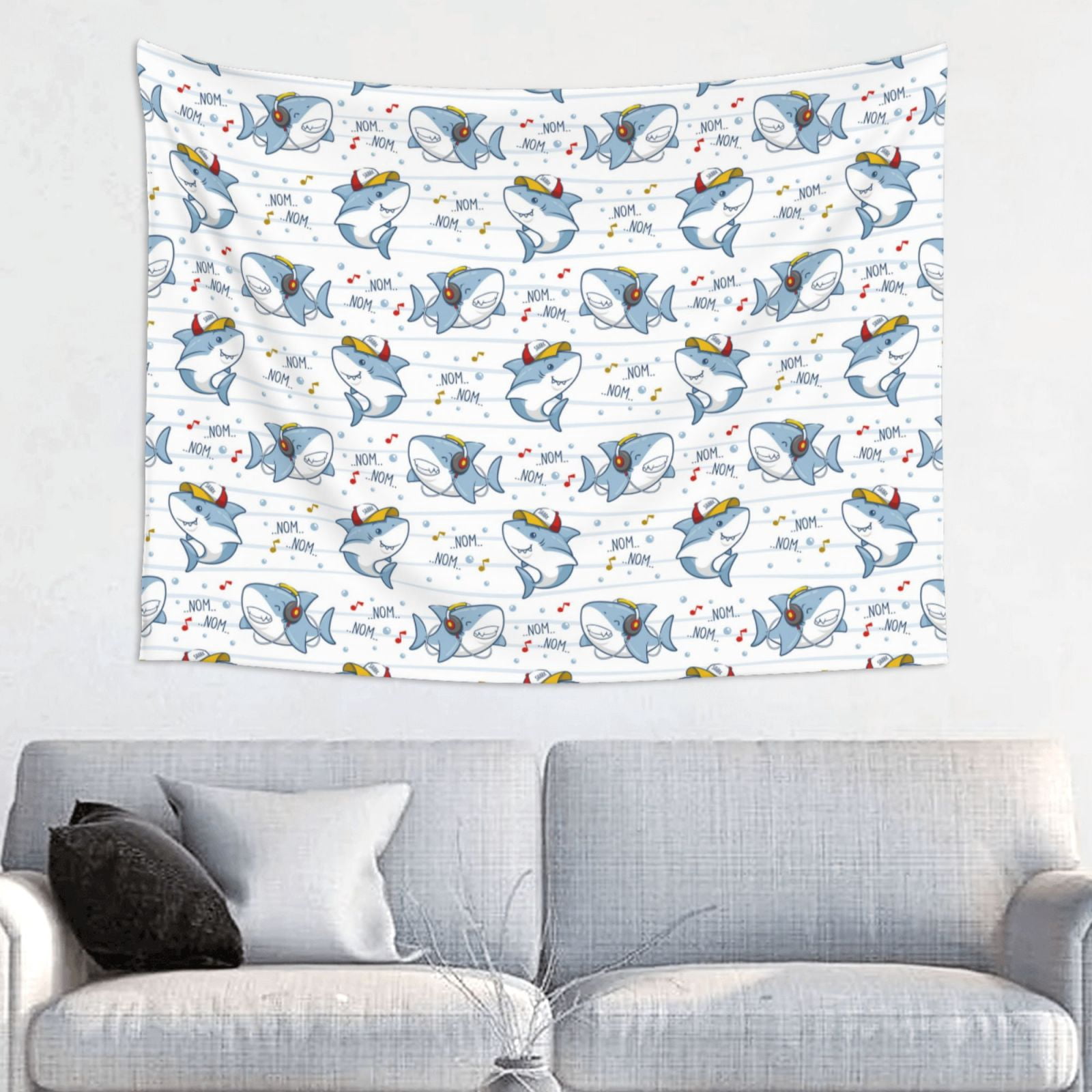 Giroia Music Shark for Tapestry for Bedroom Aesthetics Funny Room Decor ...
