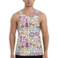 Giroia Peace Love and Dove Flower Power for Men's Workout Tank Tops