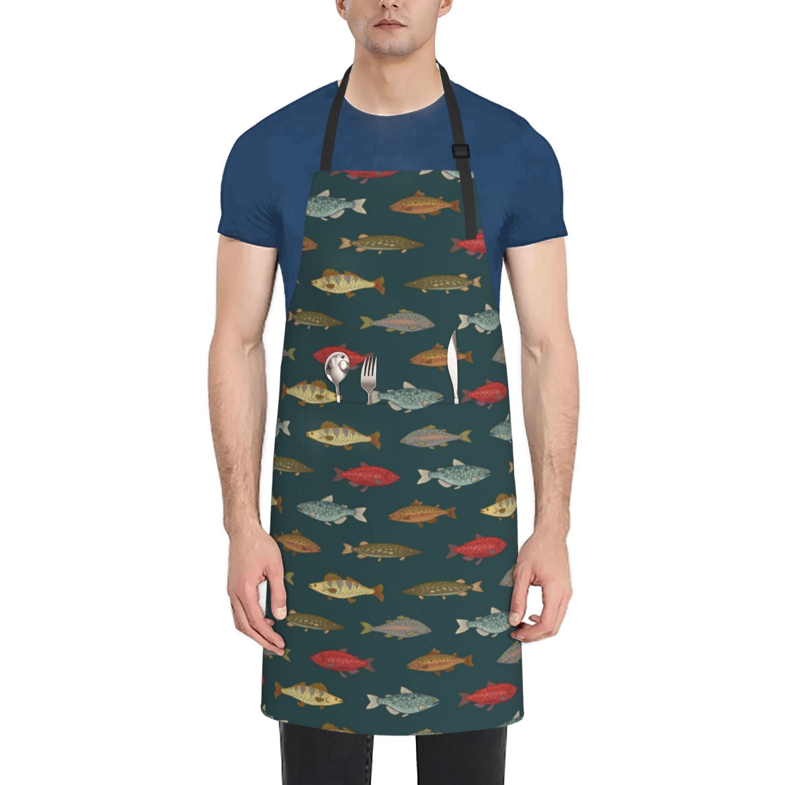 Giroia River Freshwater Fish for Waterproof Apron for Men and Women