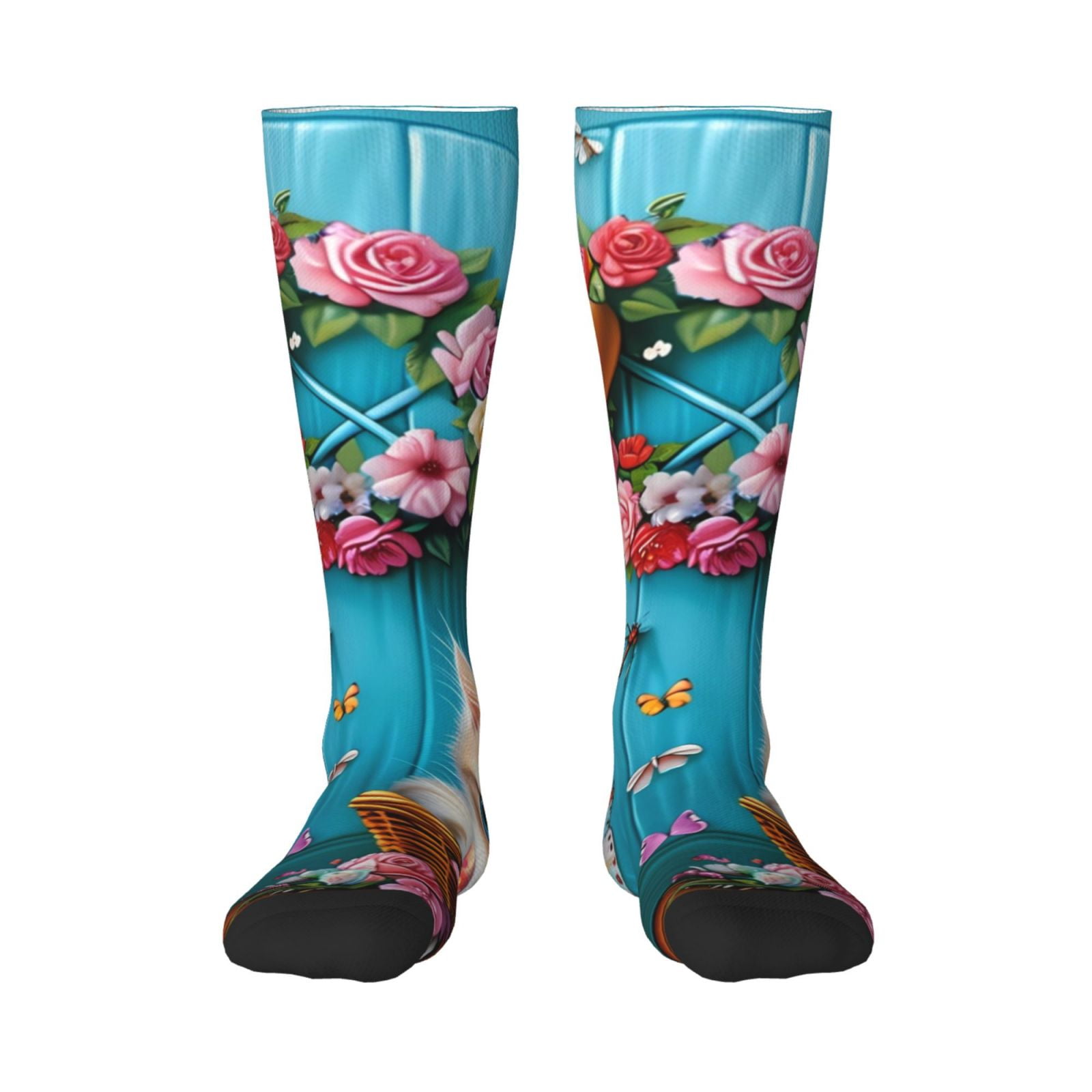 Giroia Whimsical Cats and Flowers Scene for Stocking Stuffers for