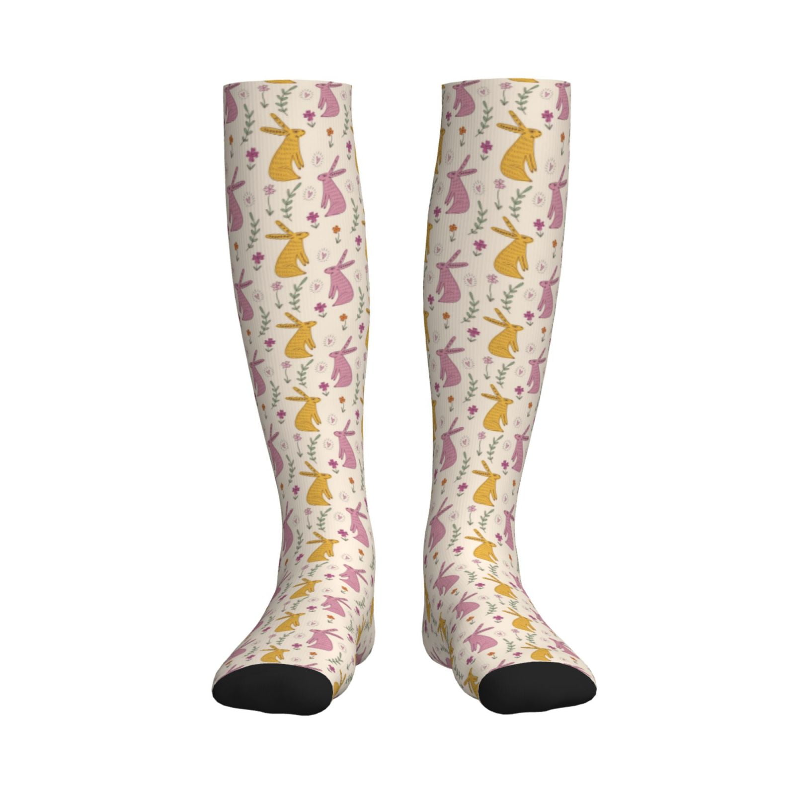 Giroia Yellow Pueple Rabbit for Premium Sports Compression Socks for ...
