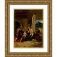 thumbnail image 1 of Girolamo Mazzola Bedoli 18x24 Gold Ornate Framed and Double Matted Museum Art Print Titled - The Holy Family in a Landscape, 1 of 4