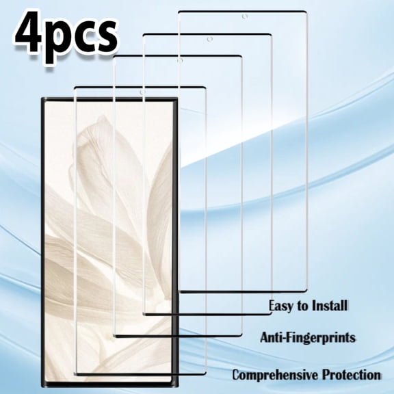 Girouette Tempered Glass Screen Protector for Samsung Galaxy S23, S23 Plus & S23 Ultra, 4 Pack