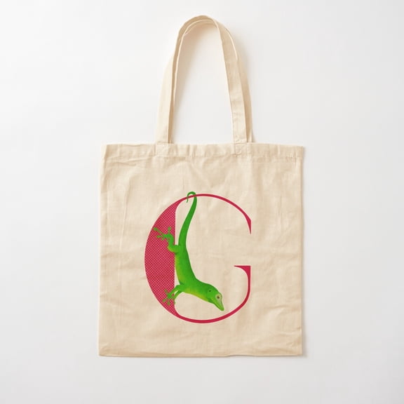 Gis For Gecko Canvas Tote Bags, Reusable Shopping Bag