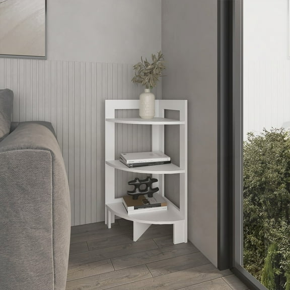 Gisela Three-Shelf Corner Shelf | Optimizes Corner Spaces