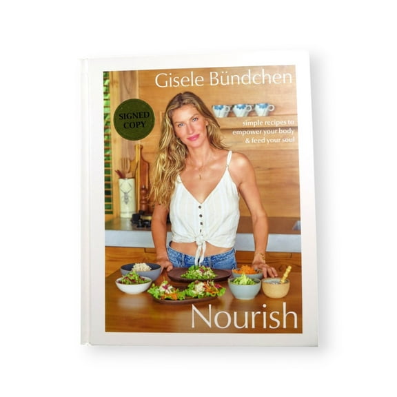 Gisele Bundchen Signed Autographed Hardcover Book Nourish Cookbook JSA COA
