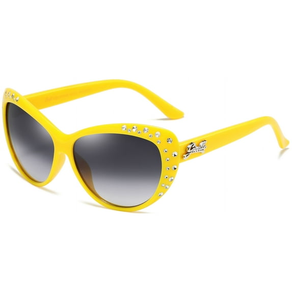 Giselle Cat Eye Rhinestone Kids Retro Sunglasses for Teens Girls Children Age 6-14 Trendy Glasses