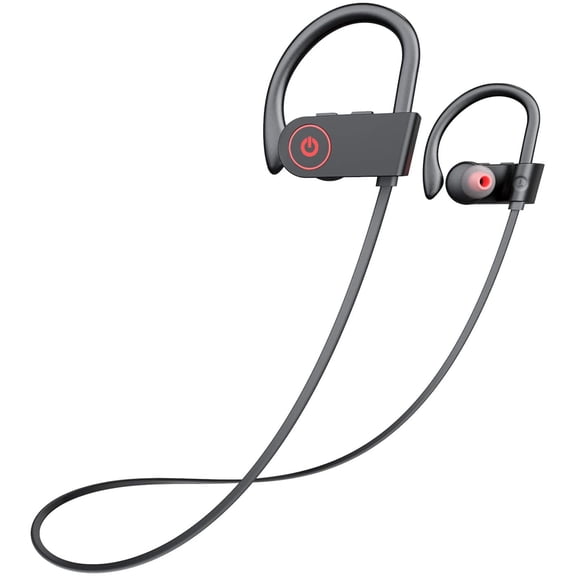 Gisneze Voice Assistant Wireless In-Ear Earbuds, Black/Red