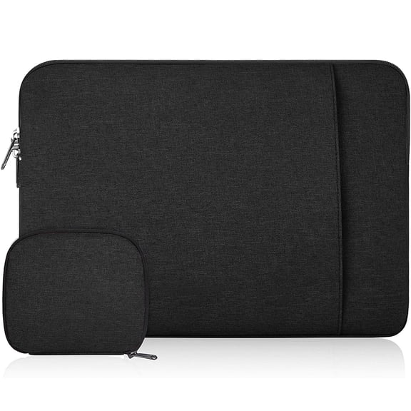 Gisneze Waterproof Polyester 14" Laptop Case with Accessory Bag, Black