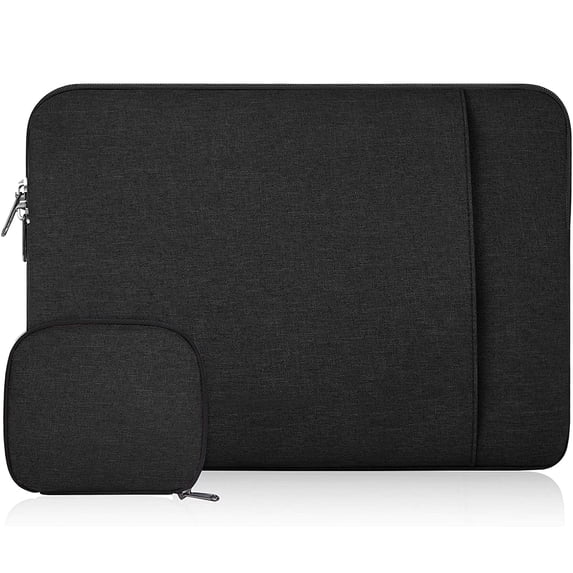 Gisneze Waterproof Polyester 14" Laptop Case with Accessory Bag, Black