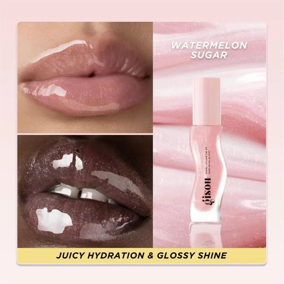 Gisou Lip Oil Moisturizing Lipcgloss Honey Gold Mango