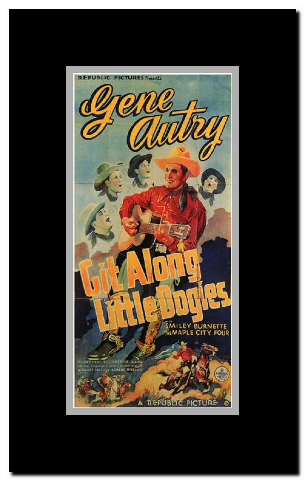 Git Along Little Dogies Framed Movie Poster
