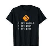 Git Commit Push Paid Programming Gift Retro Men T-Shirt Retro Men T-Shirt