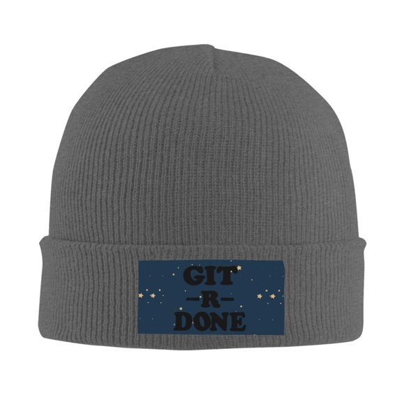 Git -R- Done Men Women Knitted Hat Adult Knit Beanie For Fall Winter Knit Hat Cap