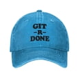 thumbnail image 1 of Git -R- Done Unisex Adult Washed Denim Cotton Sport Outdoor Baseball Cap Adjustable Cowboy Baseball Hat, 1 of 5