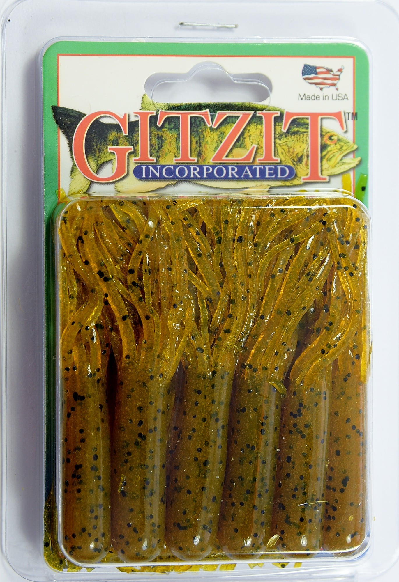 Gitzit Fat Tubes 3.5'' Brown Craw 10pk
