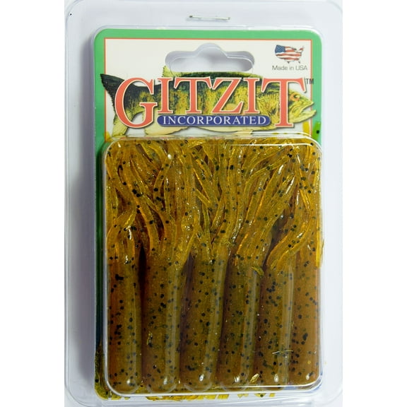 Gitzit Fat Tubes 3.5'' Brown Craw 10pk