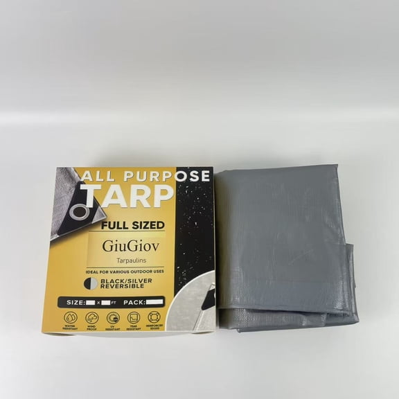GiuGiov Tarpaulins,Polyester Ripstop Fabric 200 Denier 6.6oz 58/60" Wide Waterproof Tent Water Repellent Dustproof Airtight Inflatable Flag Tarp Cover Excellent Fabric for Kites