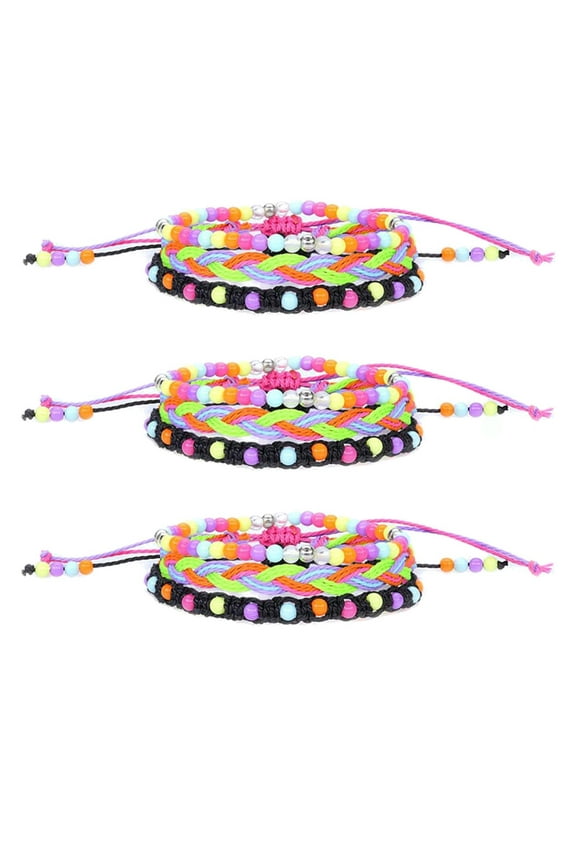 12Pcs Friendship Bracelets for Teen Girls - Colorful Accessories for Kids' Parties and Expressions of Friendship 3PCS