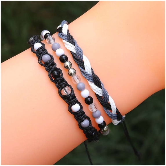 Giugt Friendship Bracelets For Girls 12Pcs Teen Kids Party Jewelry Set Colorful Beaded Handmade Accessories 3PCS
