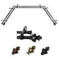 thumbnail image 1 of Giulia 13/16" Double Bay Window curtain rod Adjustable 20"-36", 38"-72" - Black,(ABay-04-2D), 1 of 4