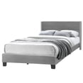 thumbnail image 1 of Giulia Full Size Velvet Upholstered Platform Panel Bed, Gray, 1 of 1