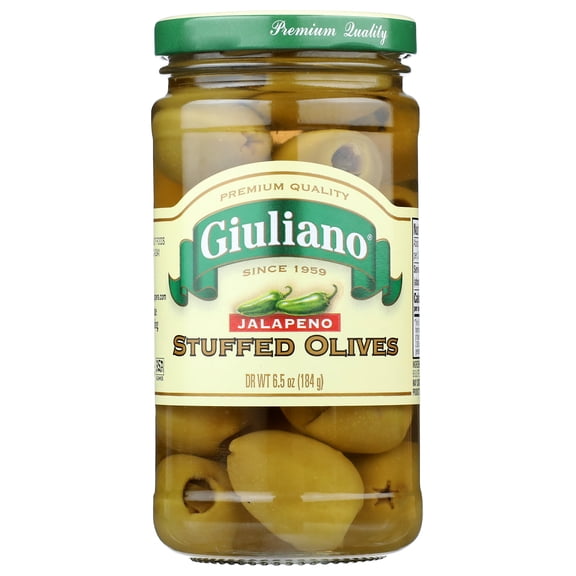 Giuliano - Olive Stuffed Jalapeno - 6.5 Oz, Case of 6