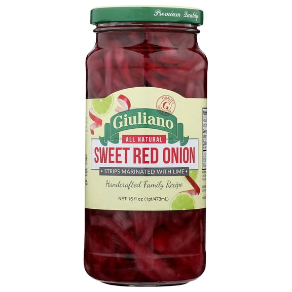 Giuliano - Onion Strips Sweet Red - 16 Oz, Case of 6