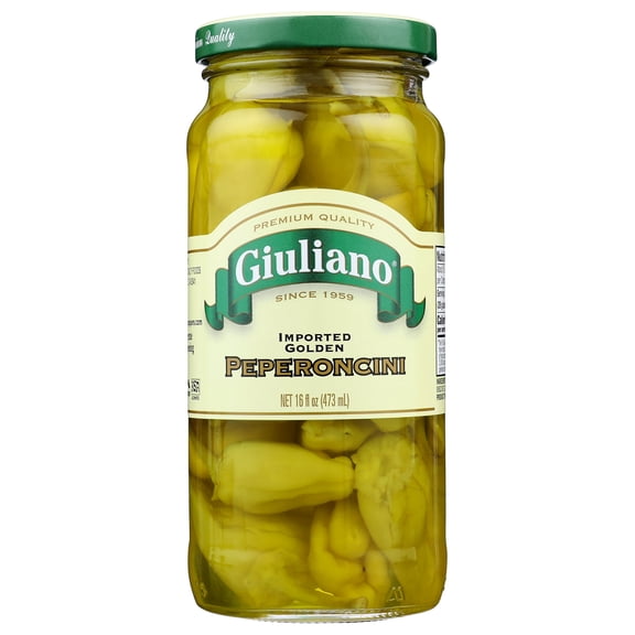 Giuliano - Peperoncini Greek Golden - 16 Oz, Case of 6