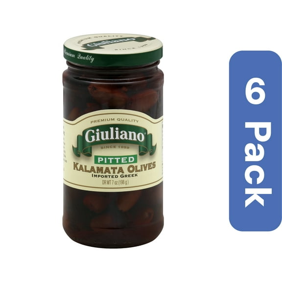 Giuliano Pitted Kalamata Olives 6.5 oz (Pack Of 6)