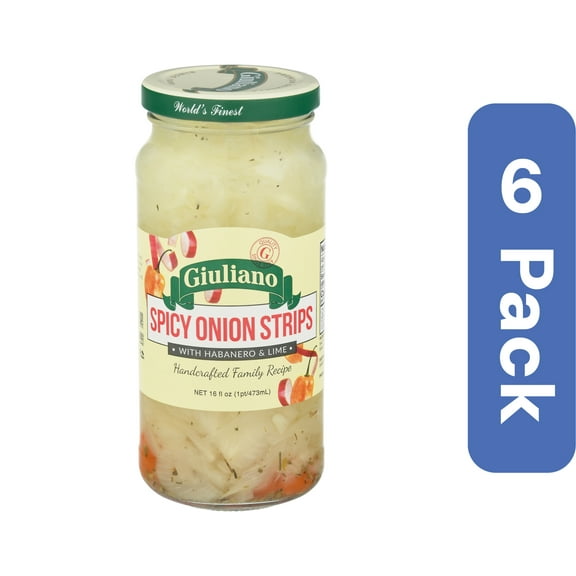 (Pack Of 6) Giuliano Spicy Onion Strips 16 Oz