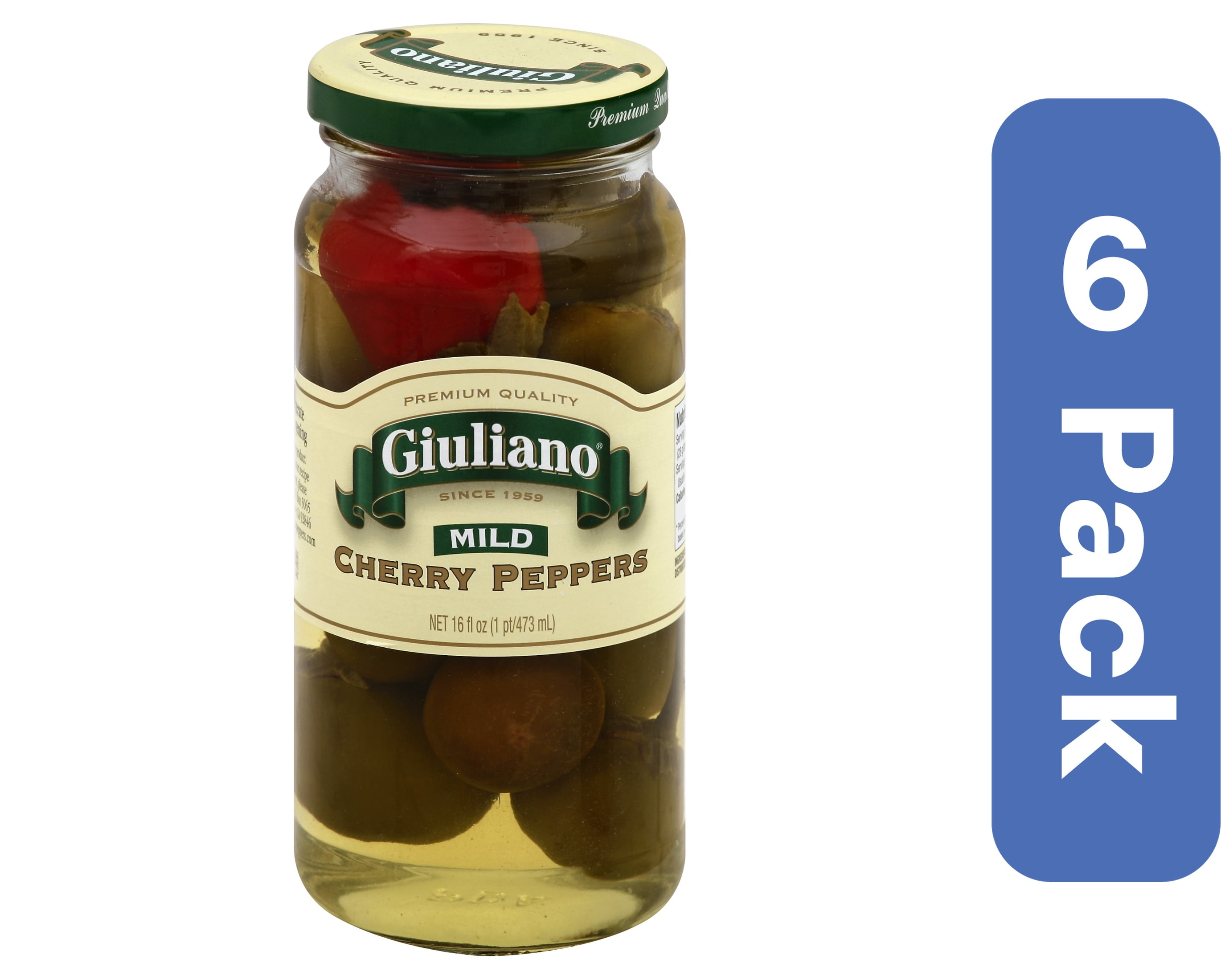 Giuliano Sweet Mild Pepper Chopped 16 oz (Pack Of 6)