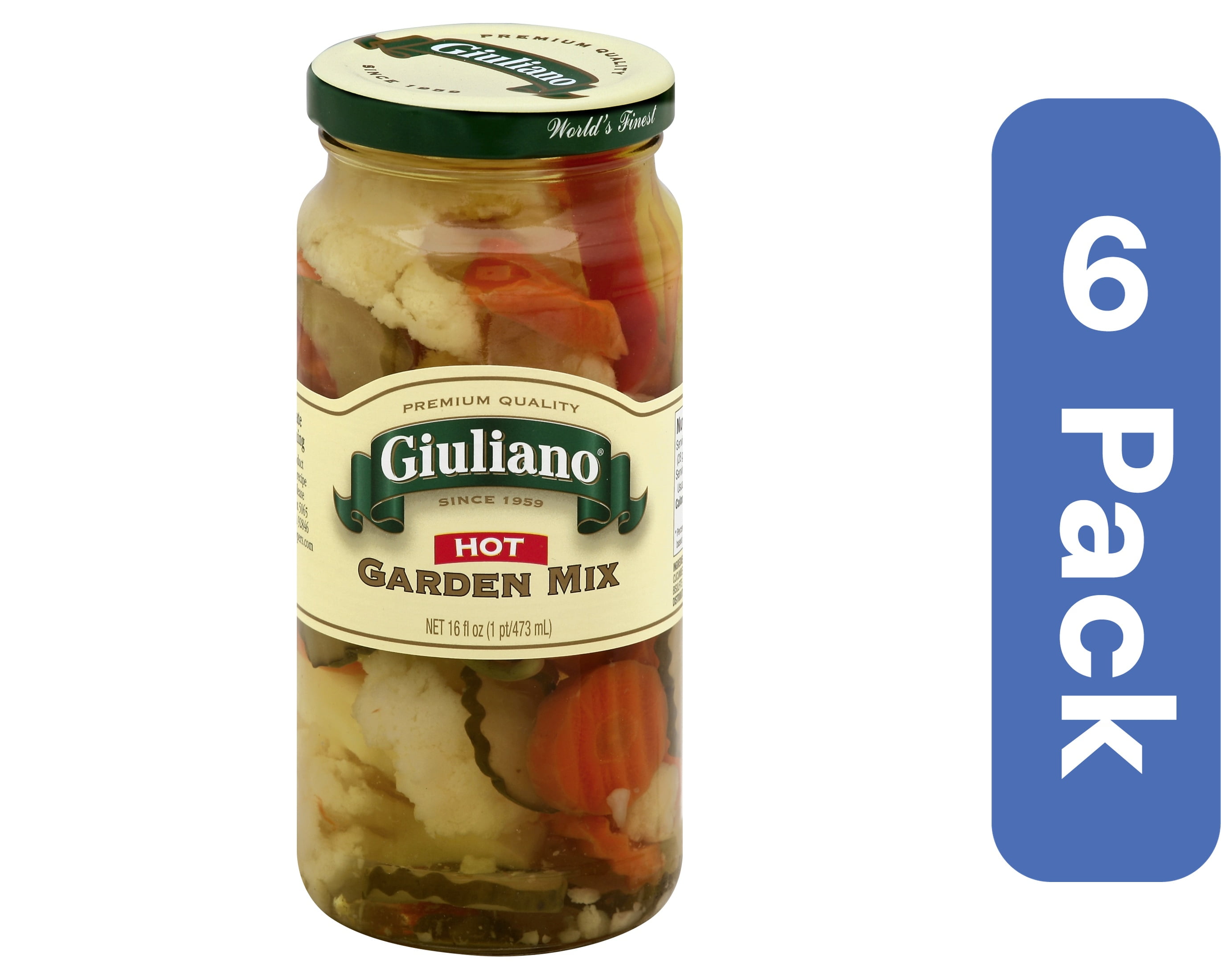 Giuliano Vegetable Mix Garden Mild 16 oz (Pack Of 6)