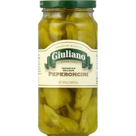 Giulianos Greek Golden Imported Peperoncini, 16 Ounce -- 6 per case.