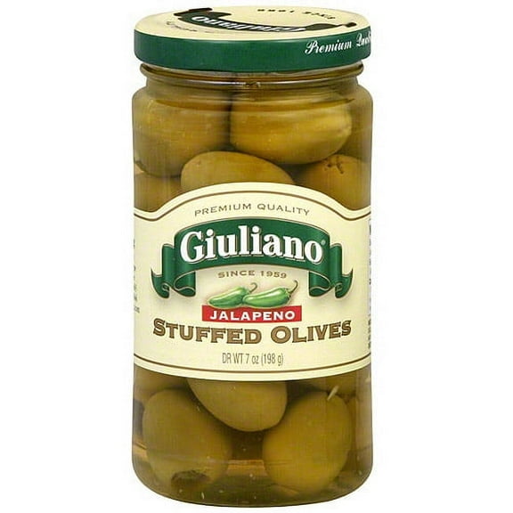 Giulianos' Specialty Foods - Stuffed Olives - Jalapeno - Case Of 6 - 6.5 Oz.