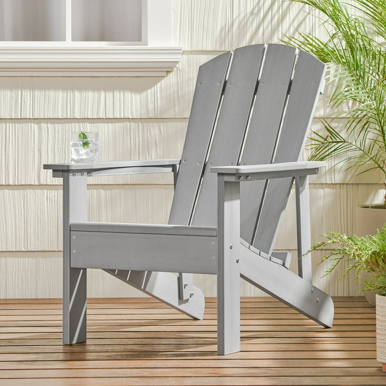 Giulietta Faux Wood Outdoor Adirondack Chair Gray Walmart