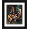 thumbnail image 1 of Giulio Romano 20x24 Black Ornate Framed Double Matted Museum Art Print Titled: The Holy Family (1520-1523), 1 of 5