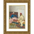 thumbnail image 1 of Giulio Rosati 11x14 Gold Ornate Wood Frame and Double Matted Museum Art Print Titled - The Backgammon Players, 1 of 4