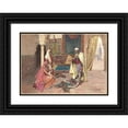 thumbnail image 1 of Giulio Rosati 14x11 Black Ornate Wood Framed Double Matted Museum Art Print Titled: The Carpet Merchant, 1 of 5
