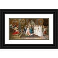 thumbnail image 1 of Giulio Rosati 14x9 Black Ornate Wood Framed Double Matted Museum Art Print Titled: The Wedding (1885), 1 of 5