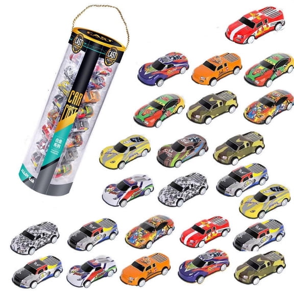 Giunmcul 24 Pack Metal Toy Cars Assorted Racing Car Models Mini Alloy Vehicles for Kids Party Favors Classroom Prizes Travel Toys for Boys Girls Age 3 Plus 3.38 in