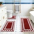 thumbnail image 1 of Giunmcul 3 Piece Bathroom Rug Set Microfiber Bath Mat Set Includes Long Runner and U Shape Toilet Mat Soft Absorbent Non Slip Machine Washable Home Decor 3 Pack, 1 of 6