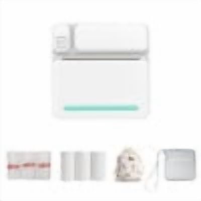 Giunmcul 3 Rolls Paper 57mm Mini Portable Bluetooth Thermal Printer Wireless POS Photo Image Printer Rechargeable for Android iOS Mobile Phones with