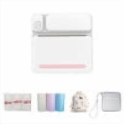 Giunmcul 3 Rolls Paper 57mm Mini Portable Bluetooth Thermal Printer Wireless POS Photo Image Printer Rechargeable for Android iOS Mobile Phones with