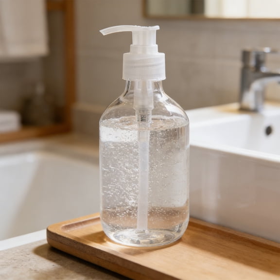 Giunmcul 300ml Soap Dispenser Bottle Refillable Plastic Pump Bottle for Hand Soap Lotion Shampoo Shower Gel Bathroom Kitchen Countertop Use 1 Piece