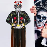 Giunmcul up to 45% Off Day Of The Dead BANNERS 144x23cm Extra Large Weather-RESISTANTS Paper Plastic Laminate Prestrung Party Decor for Altar Wall Festival