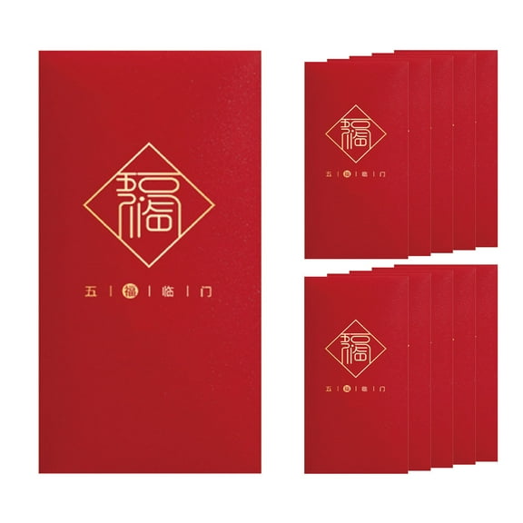 Giunmcul 50% Off Clear Chinese Year Red Envelopes 2025 Snake Red Packet Money Envelope Gifts Hong Bao for Spring Festival Wedding Birthday with 5 Designs - 10pcs
